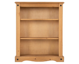 Corona Low Bookcase - Distressed Waxed Pine