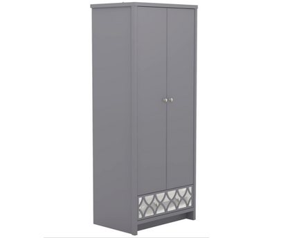 Arlo 2 Door 1 Drawer Wardrobe- Cool Grey