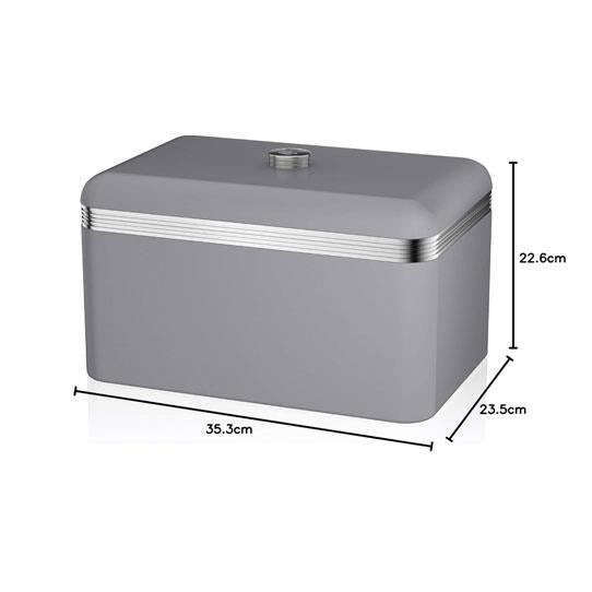 Retro Bread Bin - Grey