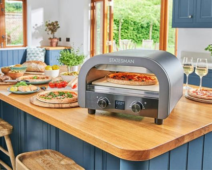 Statesman Electric Pizza Oven, 13 Inch, Grey