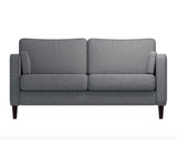 Cora 2 Seater Cushion Back Sofa- Light Grey