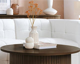 Axel Round Fluted Coffee Table - Walnut
