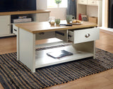 Lachlan 2 Drawer Coffee Table-Cream