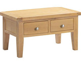 WINDSOR 2 DRAWER COFFEE TABLE - NATURAL OAK