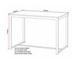 LINCOLN 1+2 DINING BENCH SET - STONE EFFECT/BLACK