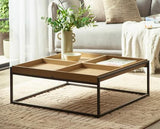 Ezra Square Tray Coffee Table Light Oak Effect