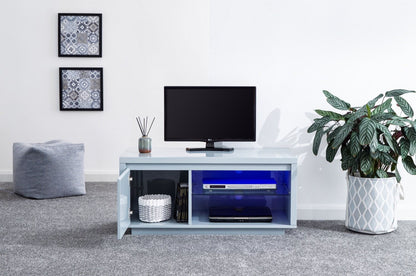 Arctic High Gloss LED TV Unit-Grey