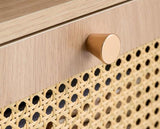 Croxley Rattan Console Table - Oak