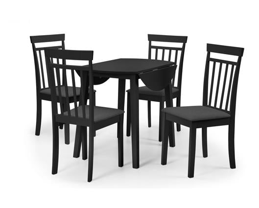 Cooper Table & 4 Chairs - Black