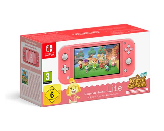 Nintendo Switch Lite Coral + Animal Crossing
