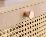 Croxley Rattan 2 Door 3 Drawer Sideboard - Oak