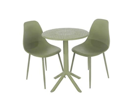 3 piece Cala bistro table & 2 chair set outdoor grade, moss green