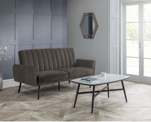 Grey Velvet Sofabed