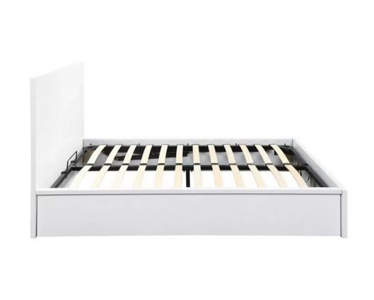 Oslo Double Ottoman Bed - White