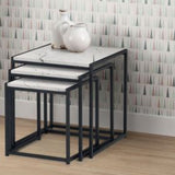 Heeze Nest of Tables-White Marble