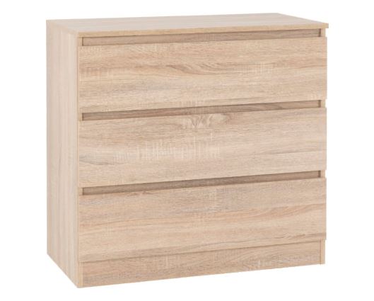 Marcus 3 Drawer Chest - Sonoma Oak Effect