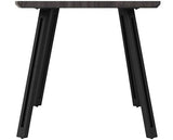 QUEBEC WAVE EDGE DINING TABLE - BLACK WOOD GRAIN