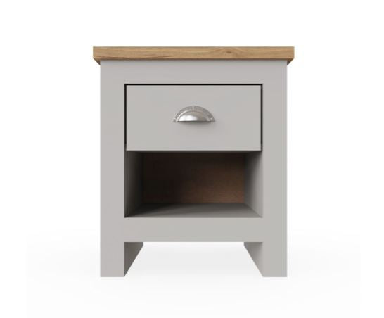 Lincoln 1 Drawer Bedside- Light Grey