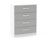 Larz 4 Drawer Chest - White & Grey