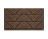 Ciaro 3+3 Drawer Chest- Royal Walnut