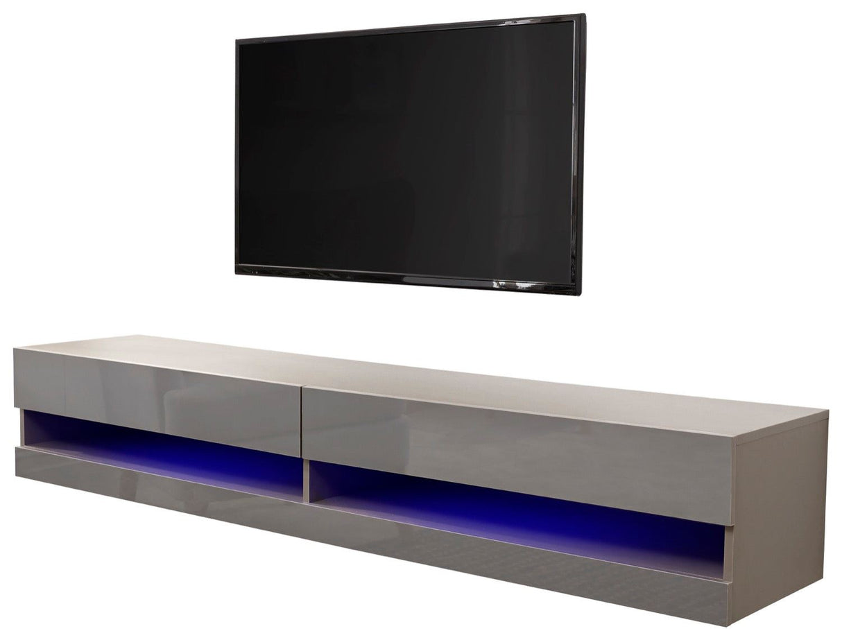 Graze LED 180cm Wall TV Unit-Grey