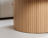 Axel Round Fluted Coffee Table - Oak