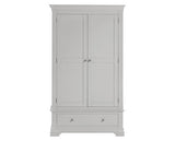 BORDEAUX 2 DOOR WARDROBE - PEBBLE GREY