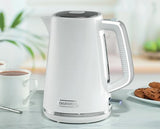 Daewoo Stirling 2 Slice Toaster & 1.7 Kettle White with FREE GIFT