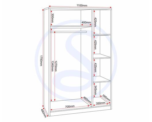 DAKOTA 3 DOOR WARDROBE BEDROOM SET - WHITE