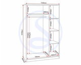 DAKOTA 3 DOOR WARDROBE BEDROOM SET - WHITE