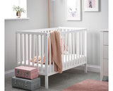 Simple Cot & Fibre Mattress- White