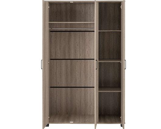 OLIVER 3 DOOR WARDROBE - LIGHT OAK EFFECT