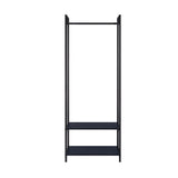 Scala Open Wardrobe with 2 Shelves - Black