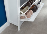 Deluxe 2 Tier Shoe Cabinet-White