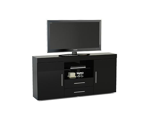 Edgeware 2 Door 2 Drawer Sideboard- Black