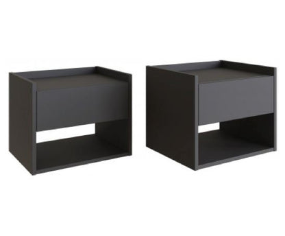 Harrison Wall Mounted Bedside Tables (Pair)- Anthracite