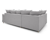 Poppy Left Hand Facing Corner Sofa - Light Grey