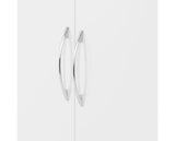 NEVADA 2 DOOR CORNER WARDROBE - WHITE GLOSS