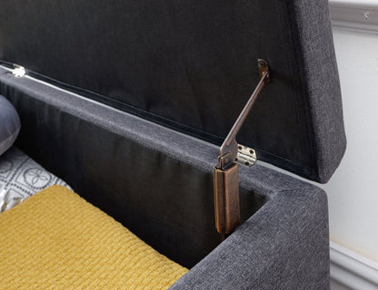Maisie Large Storage Ottoman-Charcoal