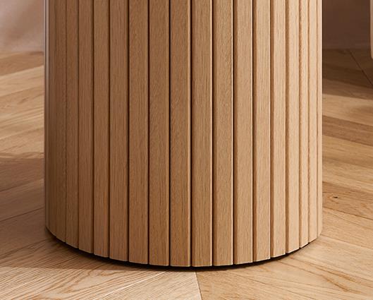 Axel Fluted Side Table - Oak