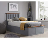 Phoenix Single Ottoman Bed - Stone Grey