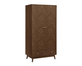 Herringford 2 Door 1 Drawer Wardrobe - Walnut