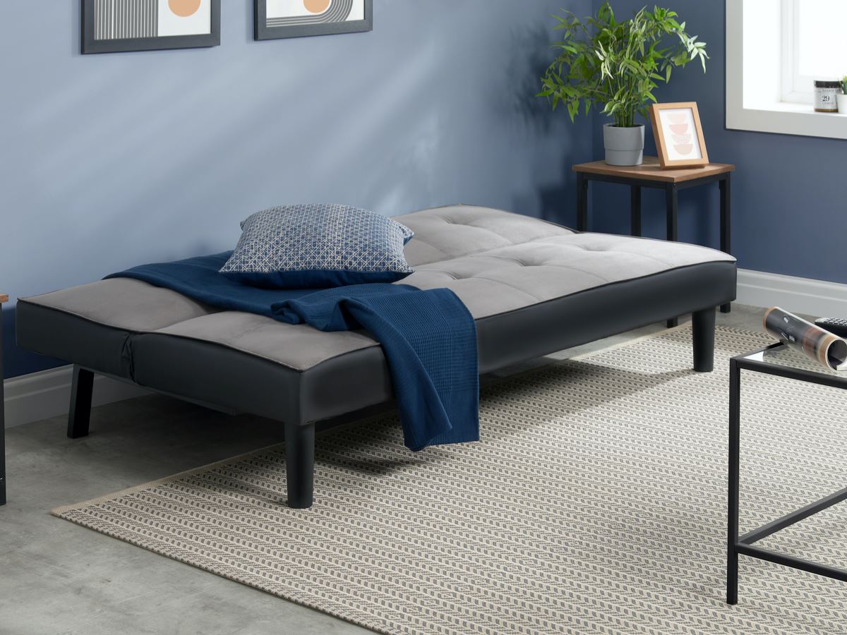 AURORA SOFA BED GREY VELVET