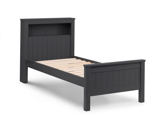 Maine Bookcase Single Bed - Anthracite