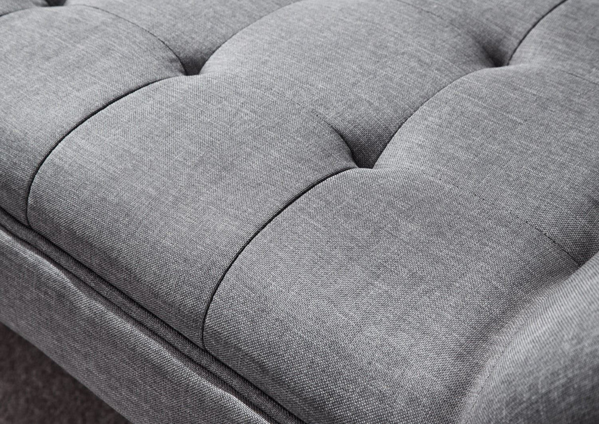 Mula Uplholstered Bench-Dark Grey