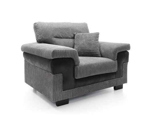 Sofia Armchair - Black & Grey