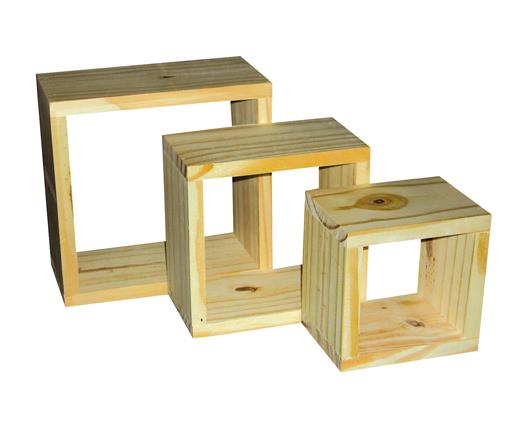 Set of three wall cubes