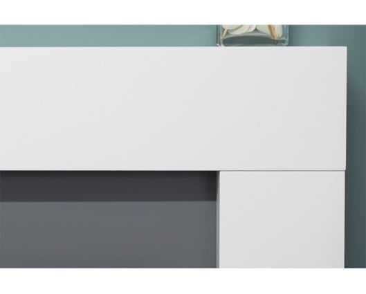Dawson Fireplace Suite 39inch White/grey With Electric Fire - Black