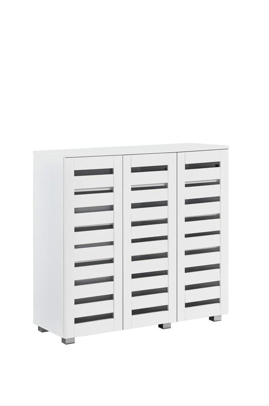 Euston 3 Door Shoe Cabinet - White