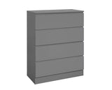 Oakley 4 Drawer Chest- Grey